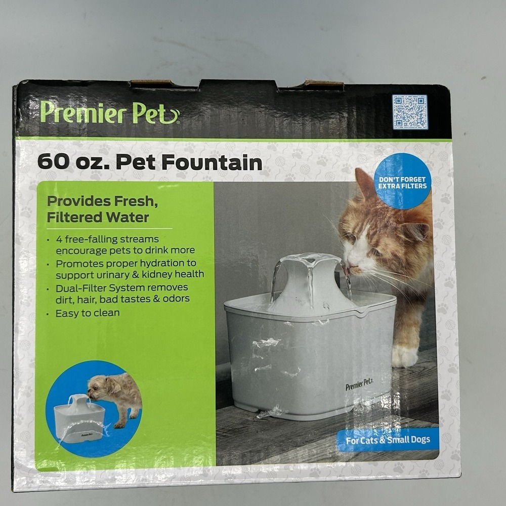 Premier Pet Automatic Water Fountain System For Cats & Small Dogs 60 oz - Picture 5 of 5